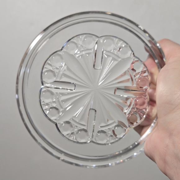 Baccarat Rosace Clear Crystal Glass Wine Bottle Decanter Coaster 5" w/ Box VTG - Picture 7 of 15